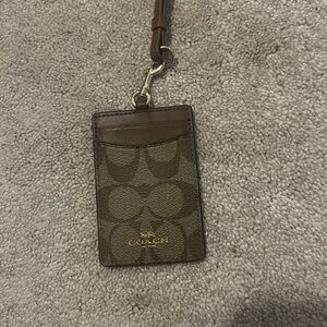 Coach Signature Brown Card Holder